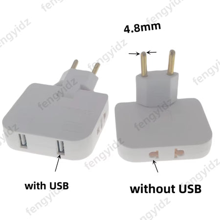 3 in 1 EU Power Socket Plug Adapter Foldable US to EU Travel Aadapters Power Converter KR Plug Electrical Socket AC Outlet
