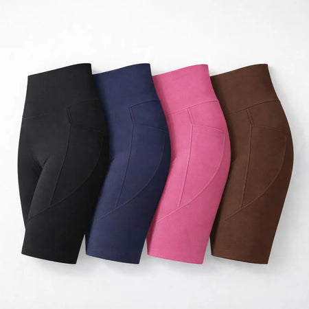 Women’S High Waisted Yoga Shorts 4 Pack / 1 Pack, Tummy Control Biker Shorts with Deep Pockets, Soft Stretch Athletic Workout Shorts, Breathable Running Gym Fitness Shorts for Women, Squat Proof, Non See Through, Moisture Wicking, Casual & Daily Wear