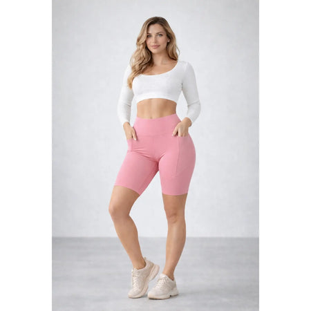 Women’S High Waisted Yoga Shorts 4 Pack / 1 Pack, Tummy Control Biker Shorts with Deep Pockets, Soft Stretch Athletic Workout Shorts, Breathable Running Gym Fitness Shorts for Women, Squat Proof, Non See Through, Moisture Wicking, Casual & Daily Wear