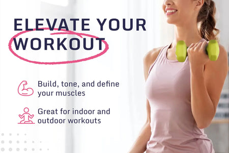 2, 3, & 5 LB Neoprene Dumbbell Free Weight Set W/ Rack, Red/Blue