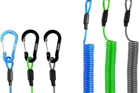 T02 Fishing Pole Tether, Kayak Paddle Leash, Paddle Board Fishing Accessories, Heavy Duty Fishing Lanyard for Fishing Tools/Rods/Paddles