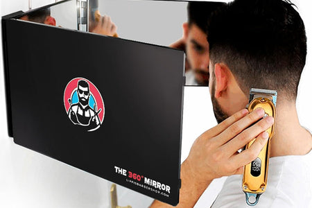 The 360 Mirror - 3 Way Mirror for Self Hair Cutting - Adjustable Trifold Barber Miror to Cut Your Own Hair - Tri Fold Self Haircut System for Men and Women Braiding - Three Sided Miror for Haircuts