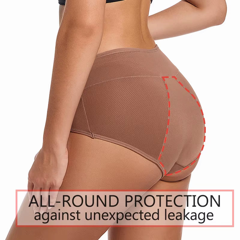 Menstrual Panties for Women Comfortable Physiological Underwear Absorbency Leak Proof Briefs Cotton Lingerie Period Underpants