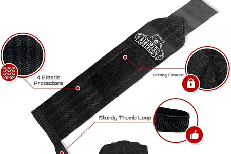 Wrist Wraps for Weightlifting | Weight Lifting Wrist Straps for Weightlifting | Extra Strength Gym Wrist Wraps | Two Wrist Wrap per Pack | 12” & 18” | Lifting Wrist Wraps for Men & Women