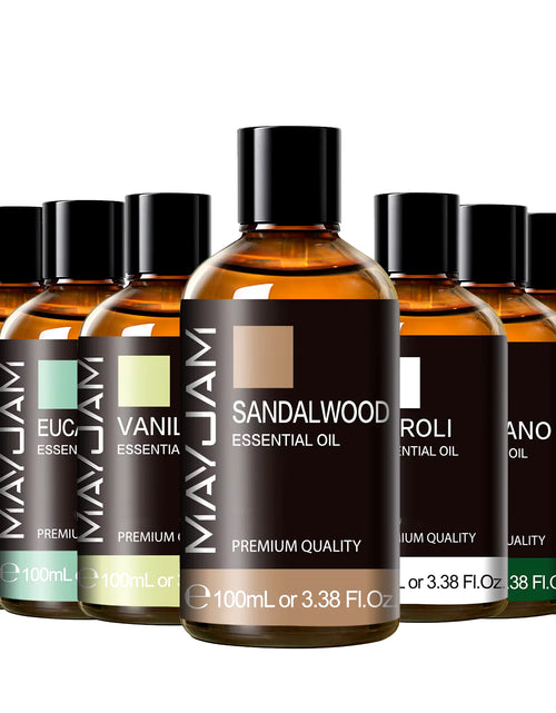 Load image into Gallery viewer, 1PCS 100ML Essential Oil with Dropper Sandalwood Lavender Eucalyptus Vanilla Aroma Oil for Humidifier Scent Candle Burner
