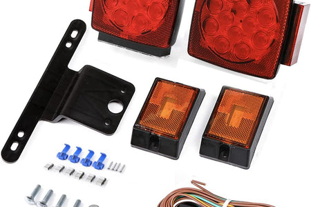 12V Submersible LED Trailer Tail Light Kit for under 80 Inch Boat Utility Waterproof (Trailer Light Kit)